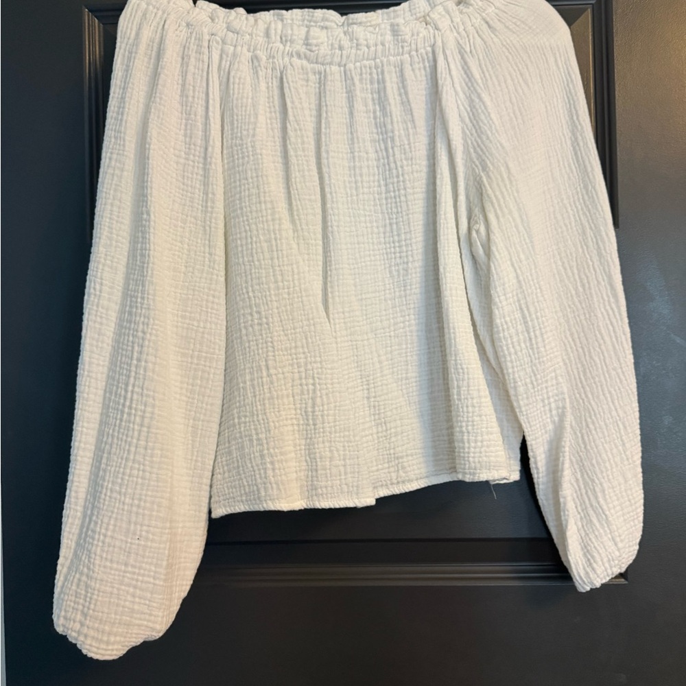 White Off-Shoulder Blouse